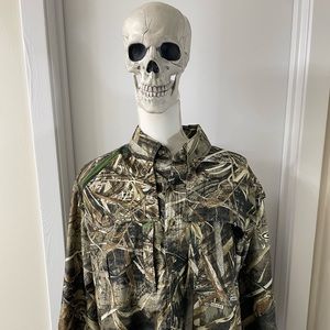 Drake Button Up Camo Shirt Sz S